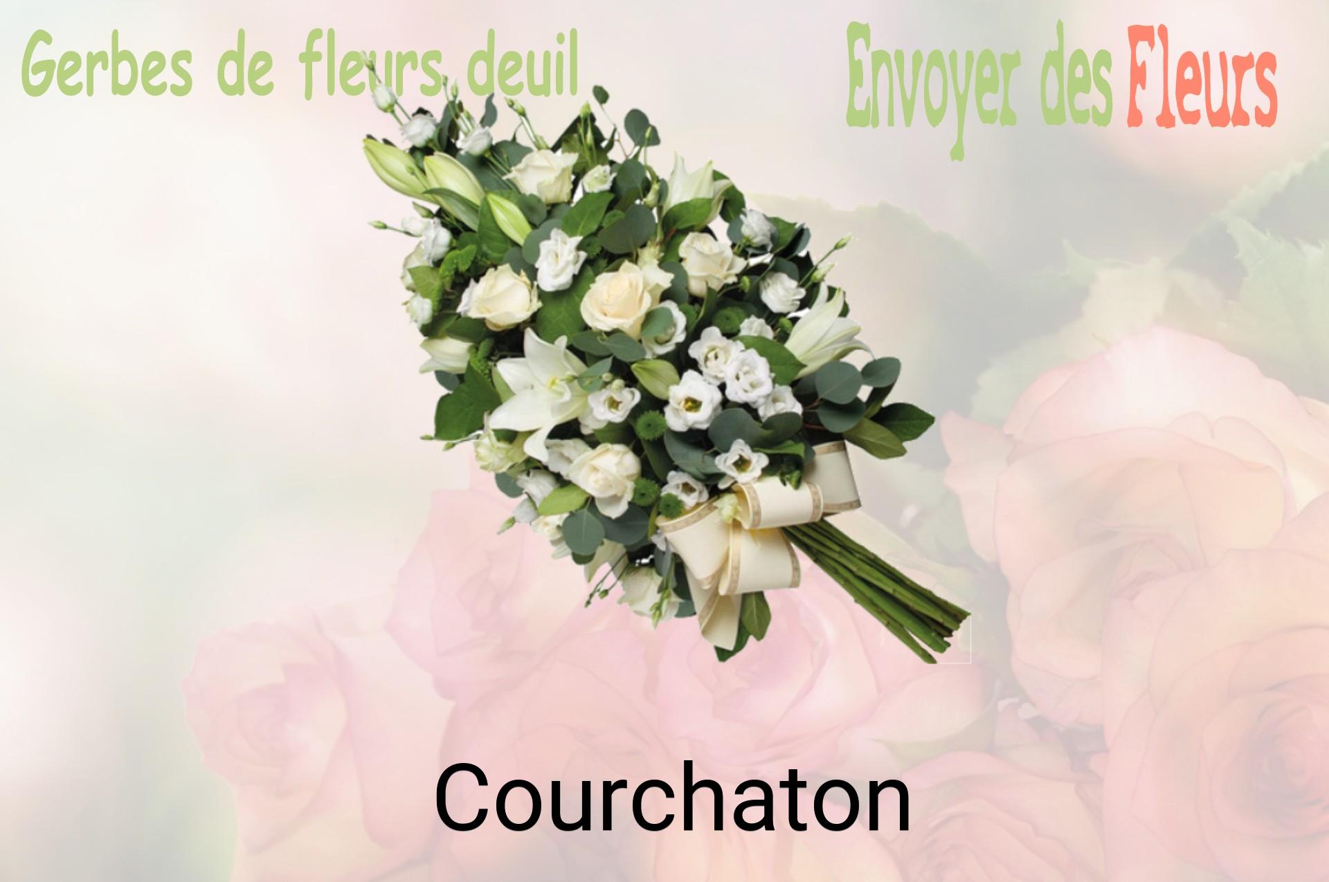 Gerbe de fleurs de deuil livrée à Courchaton